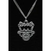 MOOYE ® - Collectie Zilveren IJscowagen ketting hanger