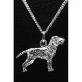 MOOYE ® - Collectie Zilveren Bracco italiano staart ketting hanger - groot