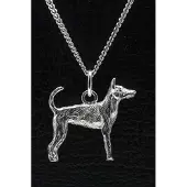 MOOYE ® - Collectie Zilveren Podenco portugues ketting hanger - groot