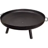 UNUS Vuurschaal "Arno" van metaal, rond 70 cm diameter, zwart