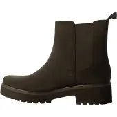 Timberland Stoere leren Chelsea-laarzen met blokhak voor dames (Zwart)