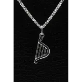 MOOYE ® - Collectie Zilveren Harp ketting hanger - 2