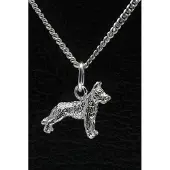 MOOYE ® - Collectie Zilveren Picardische herder ketting hanger - klein