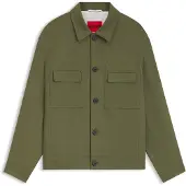 HUGO Slim-fit colbertjas van kreukbestendig twill