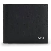 BOSS Heren Zwarte leren portemonnee van Derwil (OSFA), Casual, Klassiek, Leer 50573521