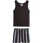 Next Korte pyjama lichtblauw / kastanjebruin
