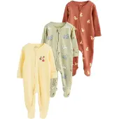 Next - Jongens - Set van 3 babypyjama's met tweewegritssluiting - Geel