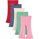 Next Leggings crème / donkerblauw / limoen / lichtroze / rood