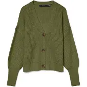 Vero Moda Gebreid vest 'VMLea' mosterd