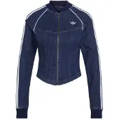 Adidas Tussenjas 'Superstar' blauw denim / wit