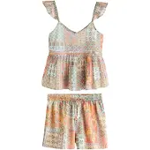 Next Korte pyjama blauw / groen / lichtoranje / pink