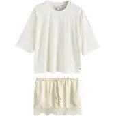Next Pyjama ivoor / pasteelgeel