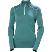 Helly Hansen Lifa Merino Middengewicht 1/2-rits, dames, groen