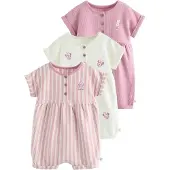 Next Rompertje/body rosa / natuurwit