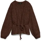 Vero Moda Gebreid vest 'VMBERRY' chocoladebruin