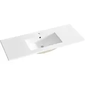 AC-DÉCO Keramische wastafel, meubelmodel, 121x46 cm, wit, glanzend, rechthoekig