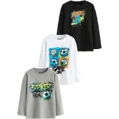 Next Shirt azuur / grijs / zwart / wit