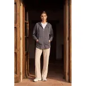 Tommy Life Overmaatse Hooded Longsleeve Rits Tuniek Top