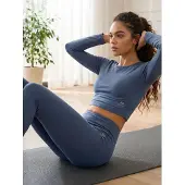 Tommy Life Katoenen Elastaan Crop T-Shirt en Legging Set