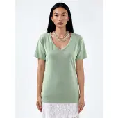 Busem V-hals Korte Mouw Modal Blouse