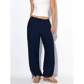 Busem Elastische broek met strikdetail