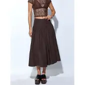 Busem Hoge Taille A-Lijn Midi Rok