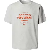 Pepe Jeans Shirt 'JAXON' lichtgrijs / oranje
