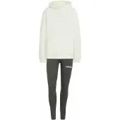 Adidas Trainingspak 'Leisure' antraciet / wit
