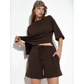 Busem Middenhoog Taille Trekkoord Sweatshorts
