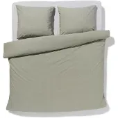 HEMA Dekbedovertrek Chambray 200x200/220 Groen (groen)