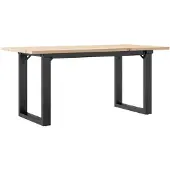 vidaXL Salontafel O-frame 100x50x45 cm massief grenenhout en staal