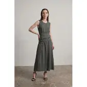 MyFashion Mouwloze A-Lijn Midi-jurk