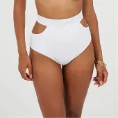 Brave Soul Effen bikinibroekjes voor dames (normaal model) (Wit)