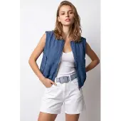 MixRay Dames Woven Poplin Gilet Met Ritsvoorkant