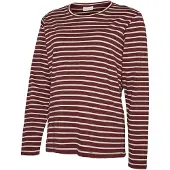 Mamalicious Shirt 'MLAMILA VITA' beige / wijnrood