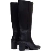 Hush puppies Oprah Lange Leren Dames Zwarte Hoge Hak Knie Hoge Laarzen