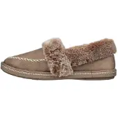 SKECHERS Dames Cosy CampF Leren Pantoffels (Taupe)