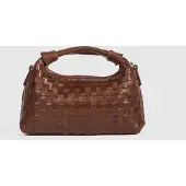 Núnoo Mini Dandy Vlochten Regenbruin Tas