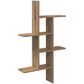 vidaXL Wandplank Artisanaal eiken 61 x 15 x 102 cm Bewerkt hout