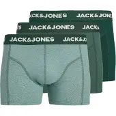 Jack & Jones Boxershorts 'JACFax' mintgroen / donkergroen / groen gemêleerd / wit