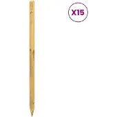 vidaXL Schuttingpalen 15 st Bruin 150 cm Massief grenenhout