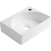 Aqualine Rubic Keramische wastafel 34x25cm, wit