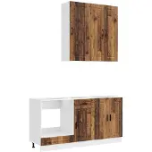 vidaXL Keukenelement PORTO, 5 stuks, gerecycled hout en houtvezel