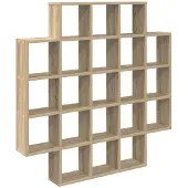 vidaXL Wandplank Sonoma Eiken 100 x 13 x 100 cm Bewerkt hout