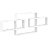 vidaXL Wandplank Wit 130 x 10 x 50 cm Bewerkt hout