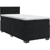 vidaXL Boxspringbed met matras Zwart 90 x 200 cm Fluweel