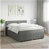 vidaXL Boxspringbed met matras Donkergrijs 160 x 200 cm Stof