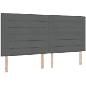 vidaXL Opbergbed met matras Donkergrijs 200 x 200 cm fluweel
