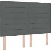 vidaXL Boxspringbed met matras, donkergrijs, 140 x 190 cm, gestoffeerd