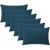 vidaXL Kussen met kussen HEERLEN 6 st Blauw fluweel